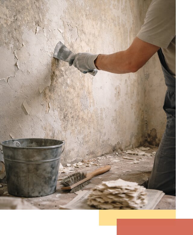 Удаление старой краски со стен в Уссурийске качественно и быстро