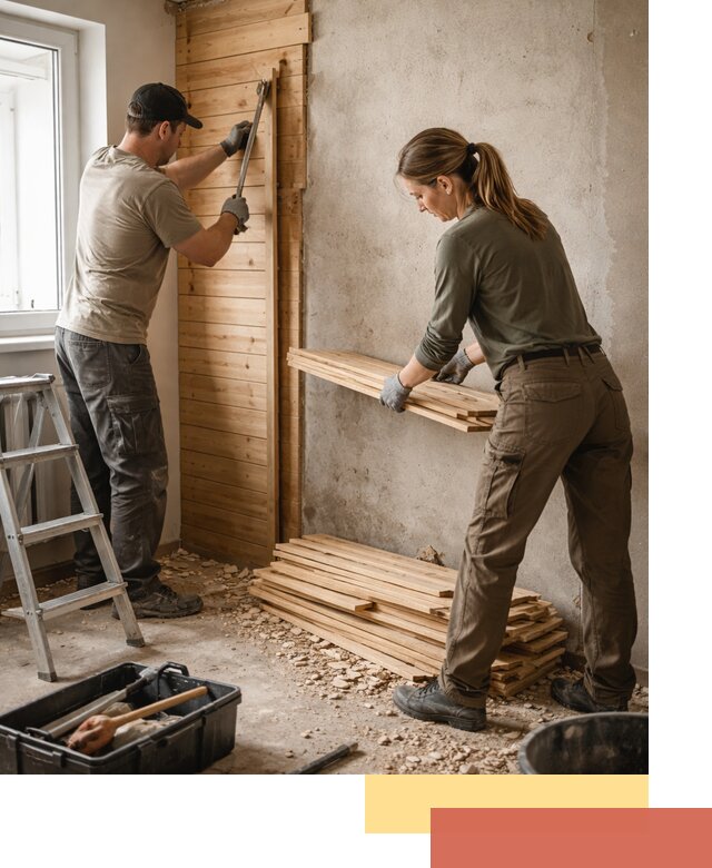 Демонтаж вагонки со стен в Уссурийске — профессиональный демонтаж