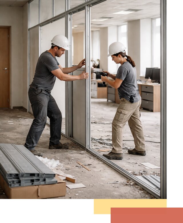 Демонтаж алюминиевых перегородок в Уссурийске быстро и аккуратно