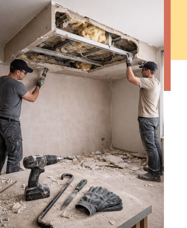 Демонтаж короба из гипсокартона в Уссурийске от 1567 руб. — быстро и недорого | ОТДЕЛОЧНИК-Сср