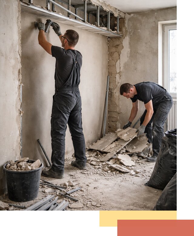 Демонтаж короба из гипсокартона в Уссурийске быстро и аккуратно