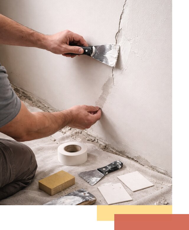 Заделка трещин и сколов в стенах и потолках в Уссурийске