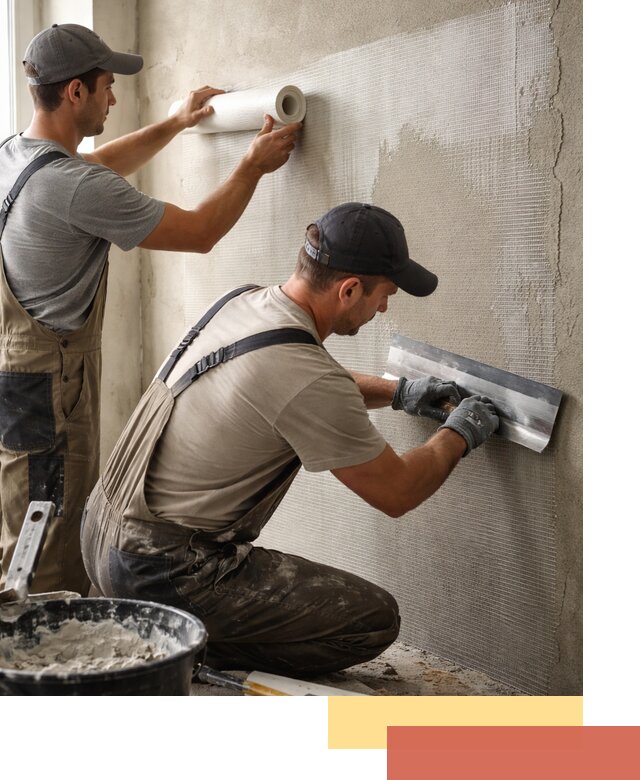 Армирование стен стеклосеткой в Уссурийске для прочной отделки