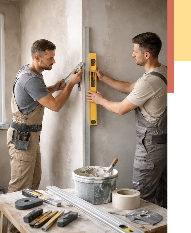 Выведение углов стен в Уссурийске от 1907 руб. быстро и недорого | ОТДЕЛОЧНИК-Сср