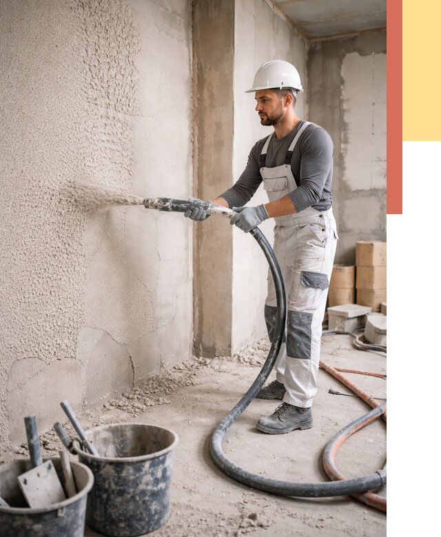 Машинная штукатурка стен в Уссурийске под ключ от 6702 руб./м2 | ОТДЕЛОЧНИК-Сср