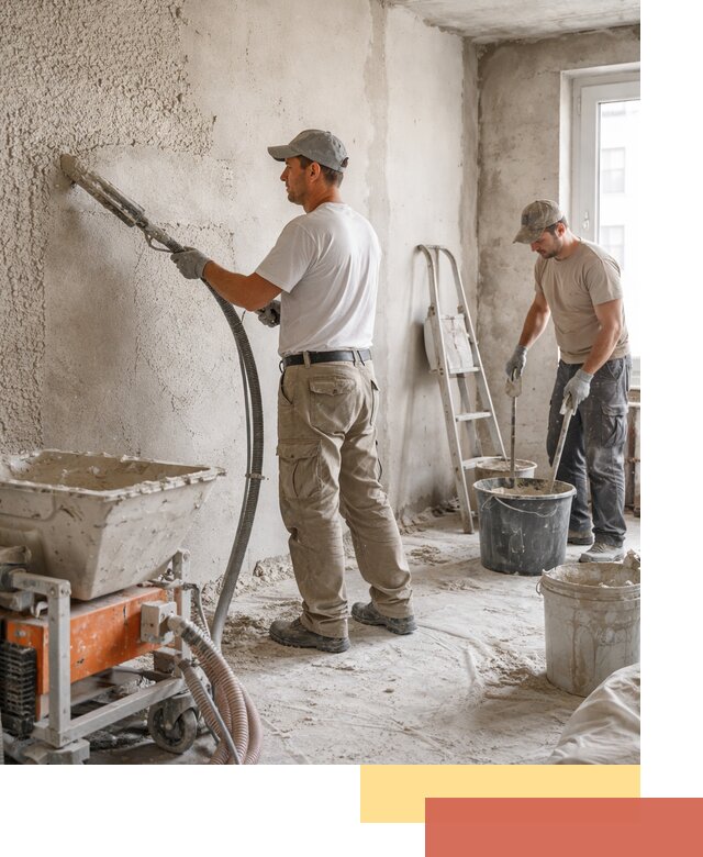 Машинная штукатурка стен в Уссурийске — быстро и качественно