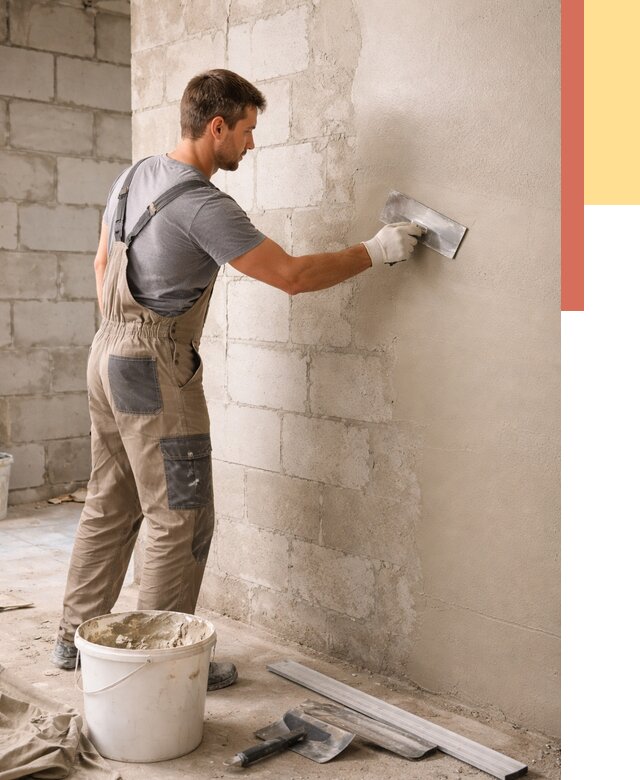 Штукатурка стен из газобетона в Уссурийске от 2165 руб./м2 — быстро и недорого | ОТДЕЛОЧНИК-Сср