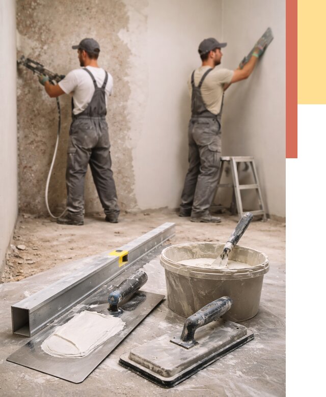 Штукатурка стен под обои в Уссурийске от 4640 руб./м2 — выравнивание под обои | ОТДЕЛОЧНИК-Сср