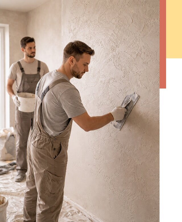 Фактурная штукатурка стен в Уссурийске от 4330 руб./м² — заказать под ключ | ОТДЕЛОЧНИК-Сср