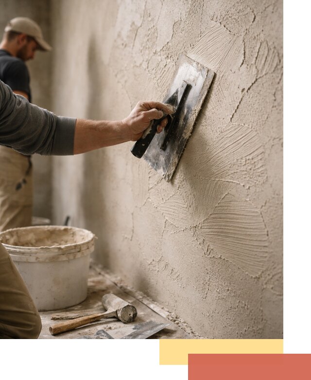 Фактурная штукатурка стен в Уссурийске — монтаж, отделка, реставрация