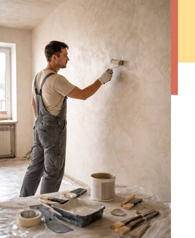 Нанесение лессирующей краски по декоративке в Уссурийске от 1804 руб. | ОТДЕЛОЧНИК-Сср