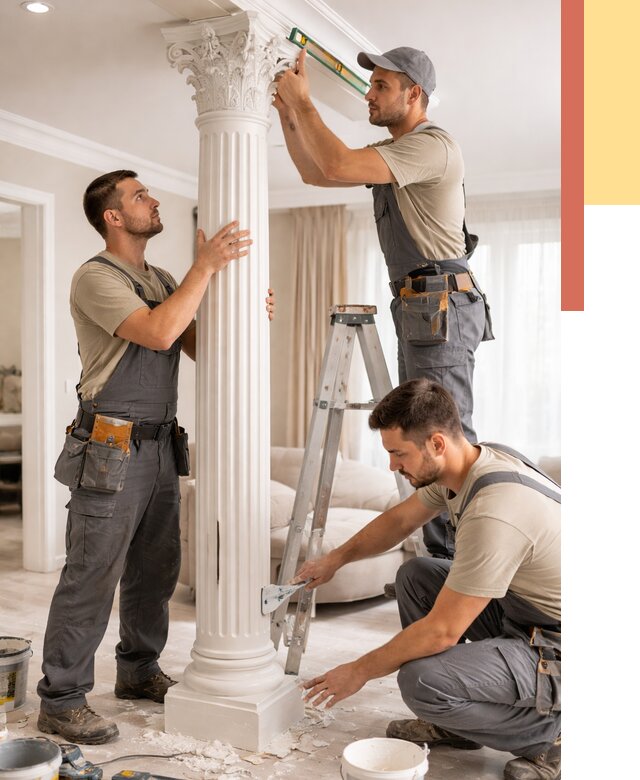 Установка декоративных колонн в Уссурийске от 12372 руб. под ключ | ОТДЕЛОЧНИК-Сср