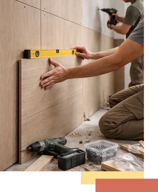 Профессиональный монтаж МДФ панелей на стены в Уссурийске