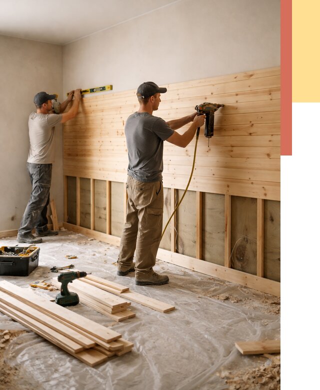 Монтаж деревянной вагонки на стены в Уссурийске от 7733 руб. | Услуги монтажа вагонки | ОТДЕЛОЧНИК-Сср