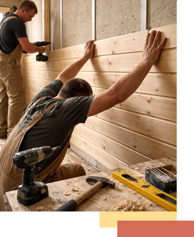 Монтаж деревянной вагонки на стены в Уссурийске быстро и качественно