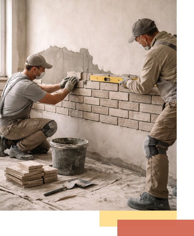 Монтаж декоративного кирпича профессионально в Уссурийске