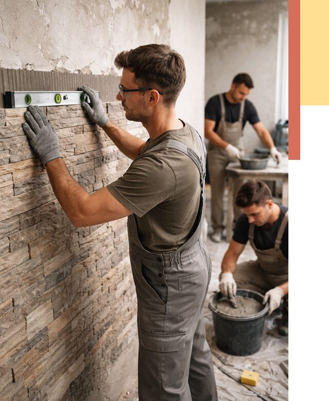 Монтаж искусственного камня в Уссурийске от 4640 руб. под ключ | ОТДЕЛОЧНИК-Сср