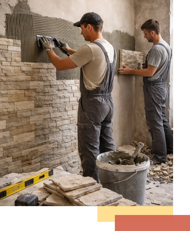 Монтаж искусственного камня в Уссурийске — облицовка стен и фасадов