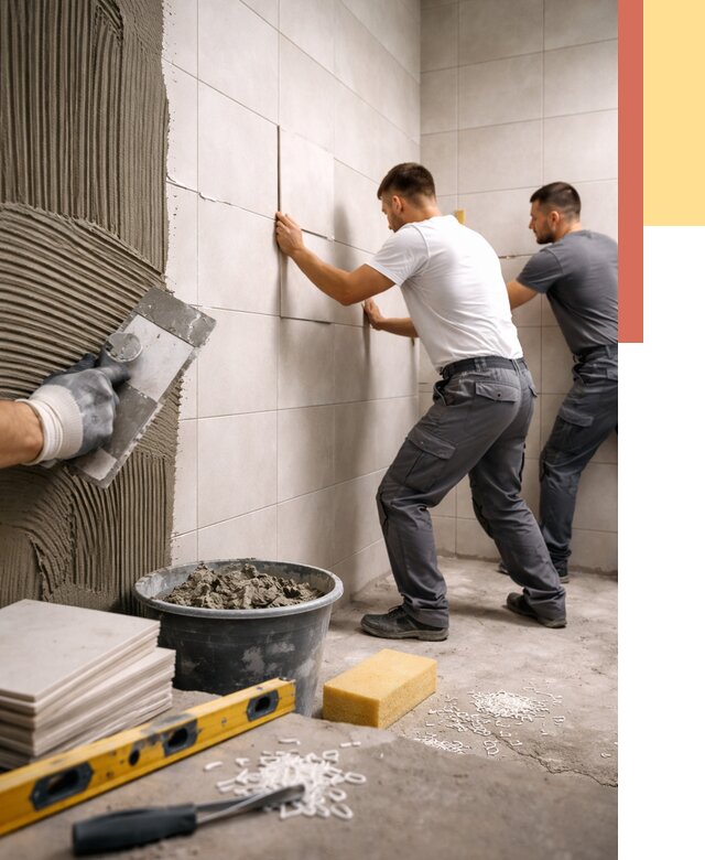 Укладка плитки на стены в Уссурийске от 876 руб. — качественно и недорого | ОТДЕЛОЧНИК-Сср