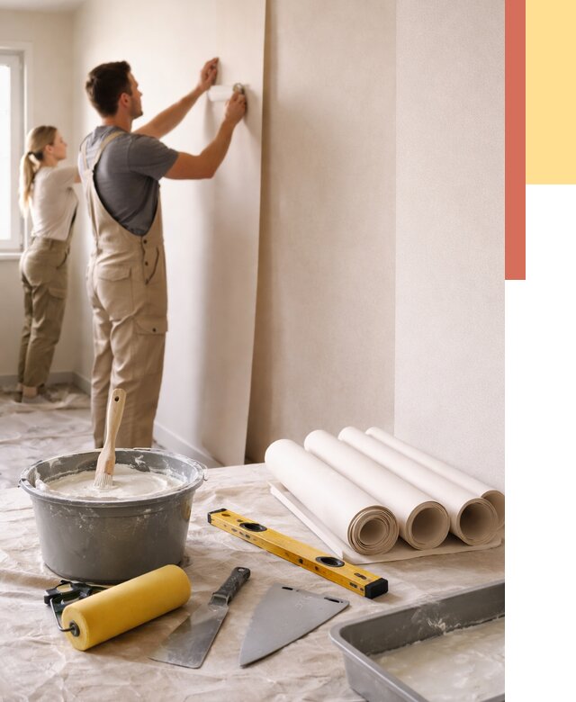 Поклейка бумажных обоев в Уссурийске от 5671 руб./м2 — быстро и недорого | ОТДЕЛОЧНИК-Сср