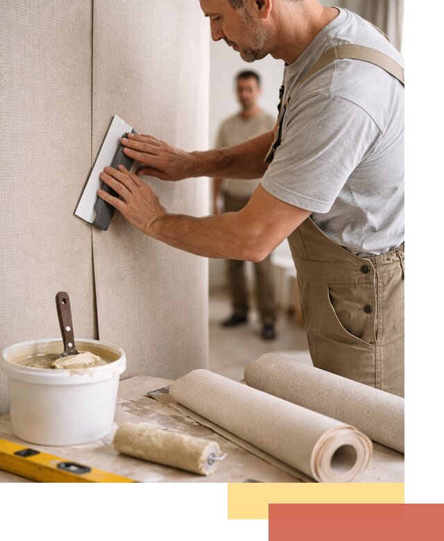 Поклейка текстильных обоев в Уссурийске профессионально и аккуратно