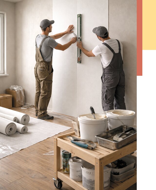 Поклейка стеклообоев в Уссурийске от 6702 руб. за м2 — быстро и недорого | ОТДЕЛОЧНИК-Сср