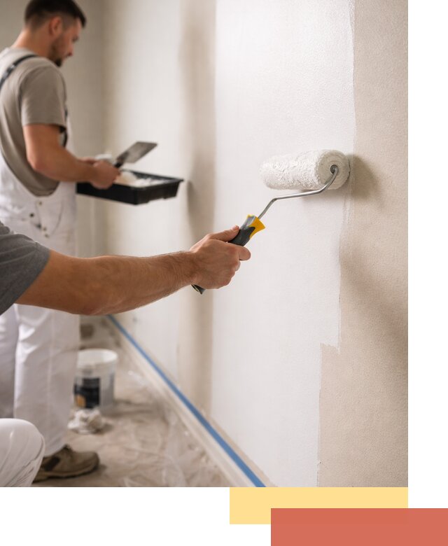 Покраска стен акриловой краской профессионально в Уссурийске