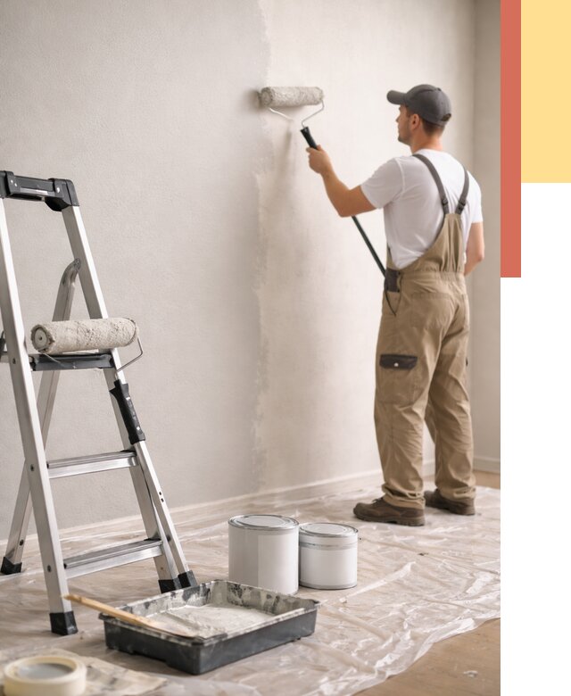 Покраска стен латексной краской в Уссурийске от 4640 руб. за м2 | ОТДЕЛОЧНИК-Сср