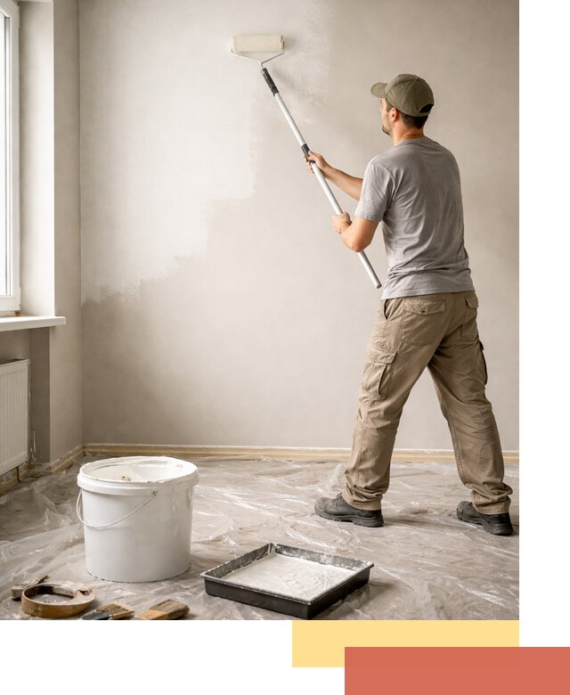 Покраска стен латексной краской в Уссурийске качественно и быстро