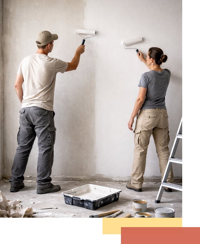 Окраска стен по стеклохолсту в Уссурийске качественно и долговечно