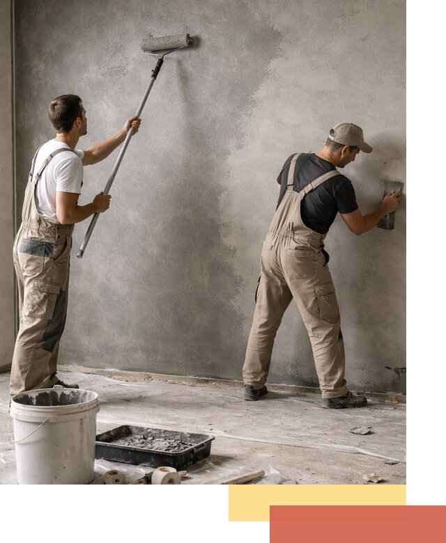 Покраска стен под бетон в Уссурийске профессионально и недорого