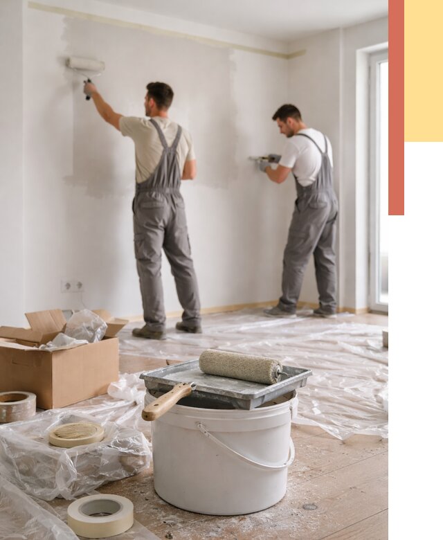 Покраска стен в квартире в Уссурийске от 2578 руб/м2 — быстро и недорого | ОТДЕЛОЧНИК-Сср