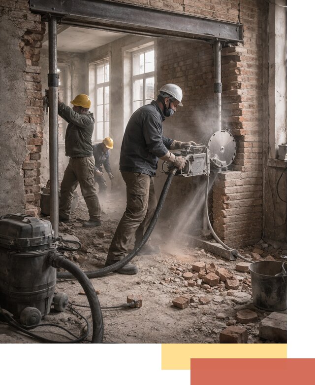 Прорезка проема в стене под дверной или оконный проем в Уссурийске