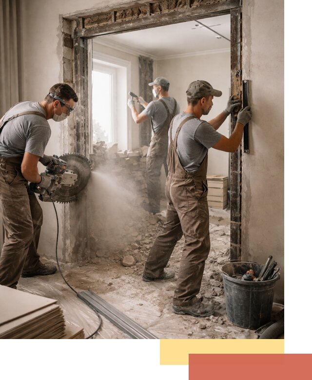 Расширение дверного проема под установку новой двери в Уссурийске