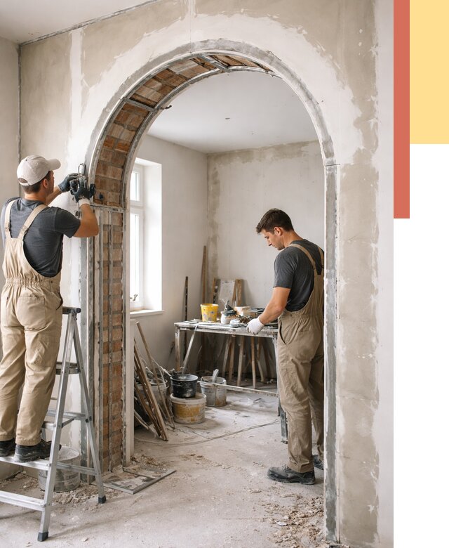 Устройство арочного проема в Уссурийске от 9795 руб. под ключ — быстро и недорого | ОТДЕЛОЧНИК-Сср