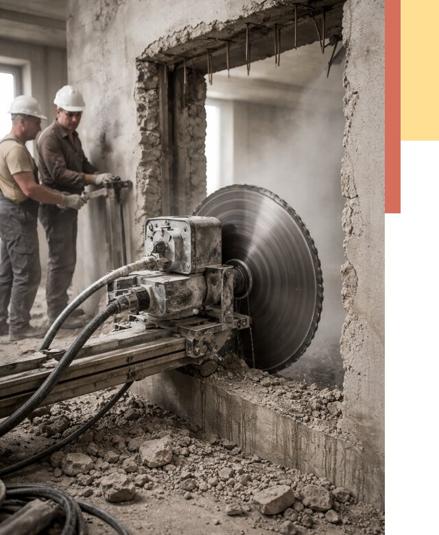 Алмазная резка проемов в Уссурийске от 4640 руб. быстро и недорого | ОТДЕЛОЧНИК-Сср