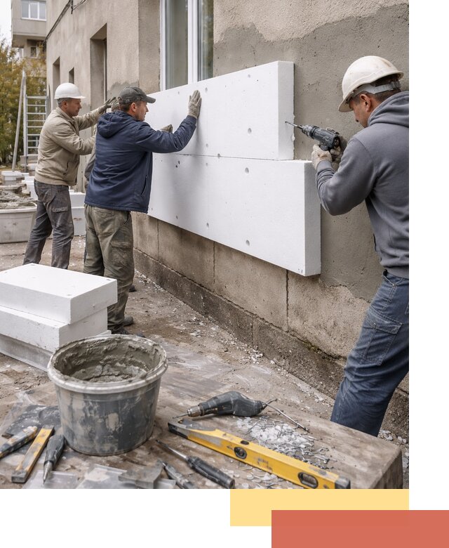 Утепление наружных стен пенопластом в Уссурийске