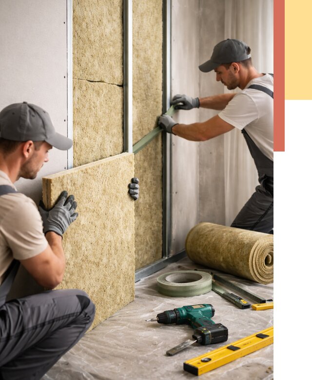 Шумоизоляция стен в Уссурийске под ключ от 1907 руб. | ОТДЕЛОЧНИК-Сср