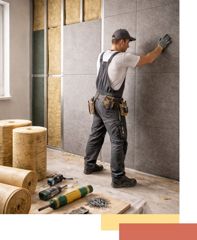 Профессиональная шумоизоляция стен в Уссурийске для квартиры и офиса