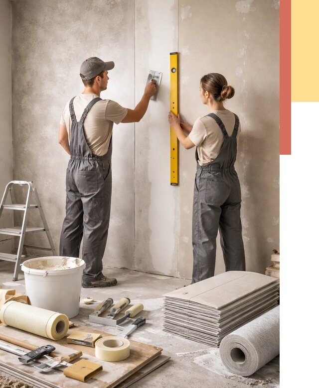 Отделка стен в Уссурийске от 1547 руб/м² — недорого, быстро, под ключ | ОТДЕЛОЧНИК-Сср