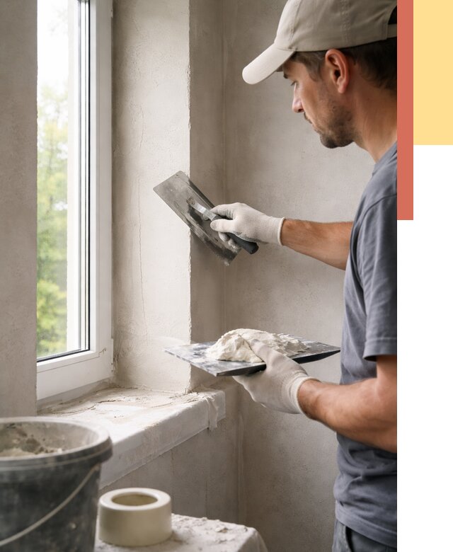 Штукатурка откосов в Уссурийске от 4640 руб/м² — услуги и выравнивание под ключ | ОТДЕЛОЧНИК-Сср