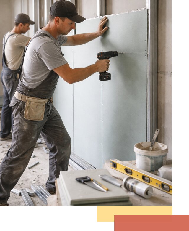 Кладка влагостойких перегородок ПГП в Уссурийске