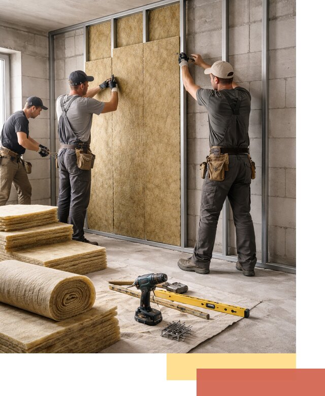 Шумоизоляция перегородок из блоков в Уссурийске — монтаж и защита шумоизоляцией