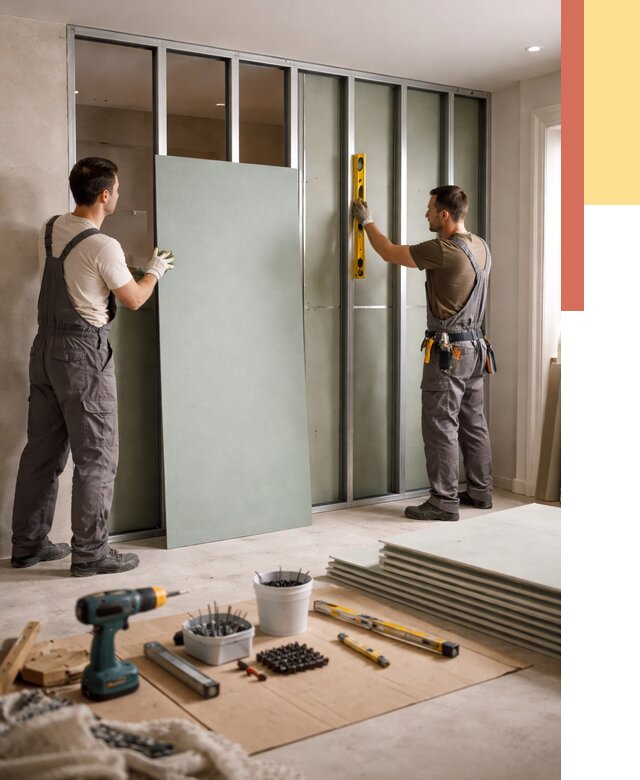 Перегородка из влагостойкого гипсокартона в Уссурийске от 4949 руб. — монтаж под ключ | ОТДЕЛОЧНИК-Сср