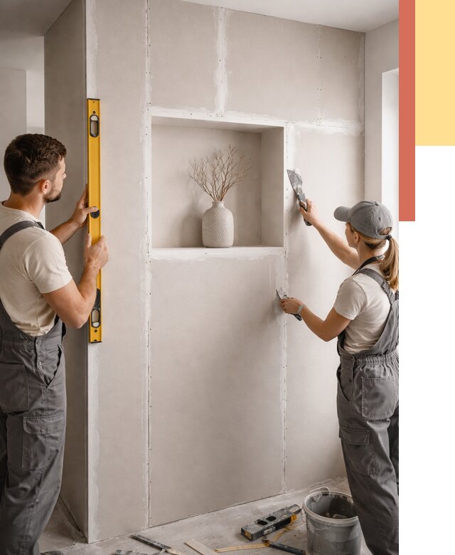 Перегородка из гипсокартона с нишей в Уссурийске от 3351 руб. под ключ | ОТДЕЛОЧНИК-Сср