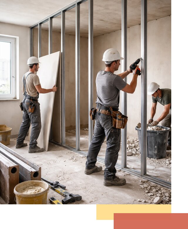 Перенос гипсокартонной перегородки в Уссурийске профессионально и быстро