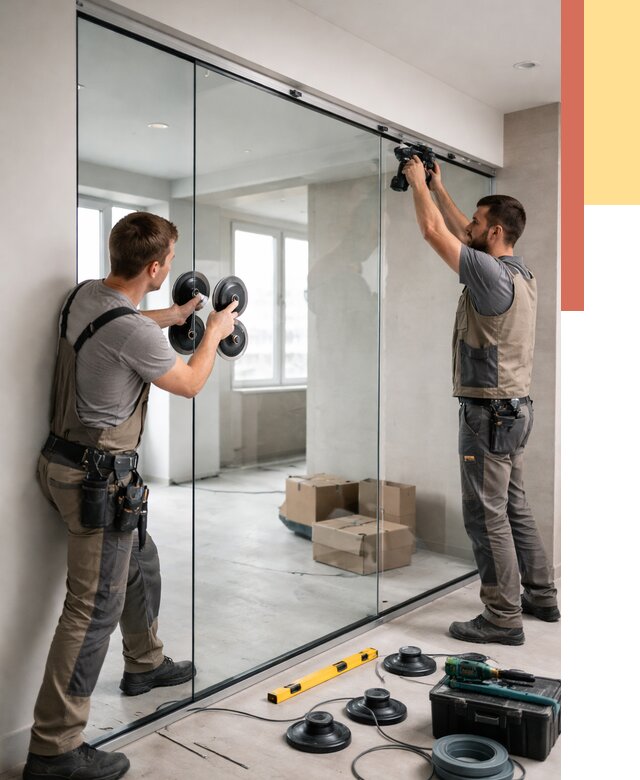 Монтаж стеклянных перегородок в Уссурийске от 6702 руб. | ОТДЕЛОЧНИК-Сср