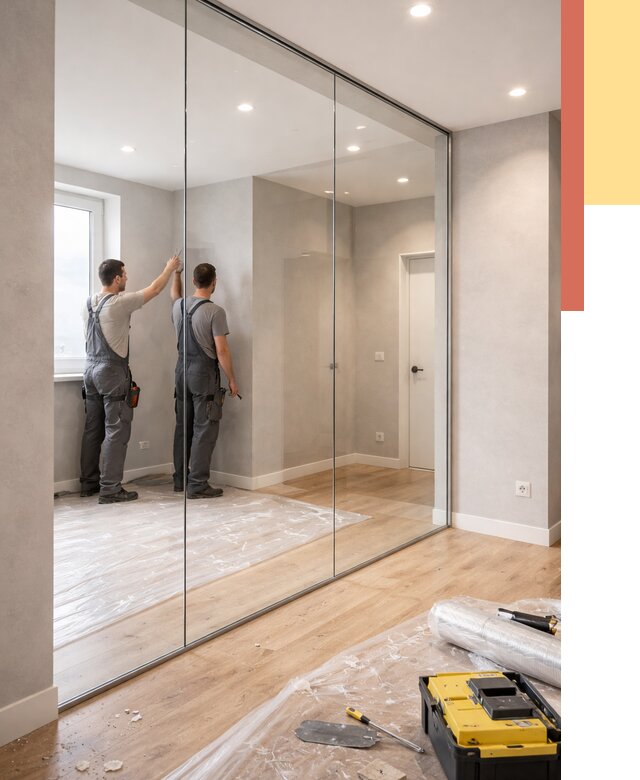 Безрамные стеклянные перегородки в Уссурийске — монтаж от 9795 руб. | ОТДЕЛОЧНИК-Сср