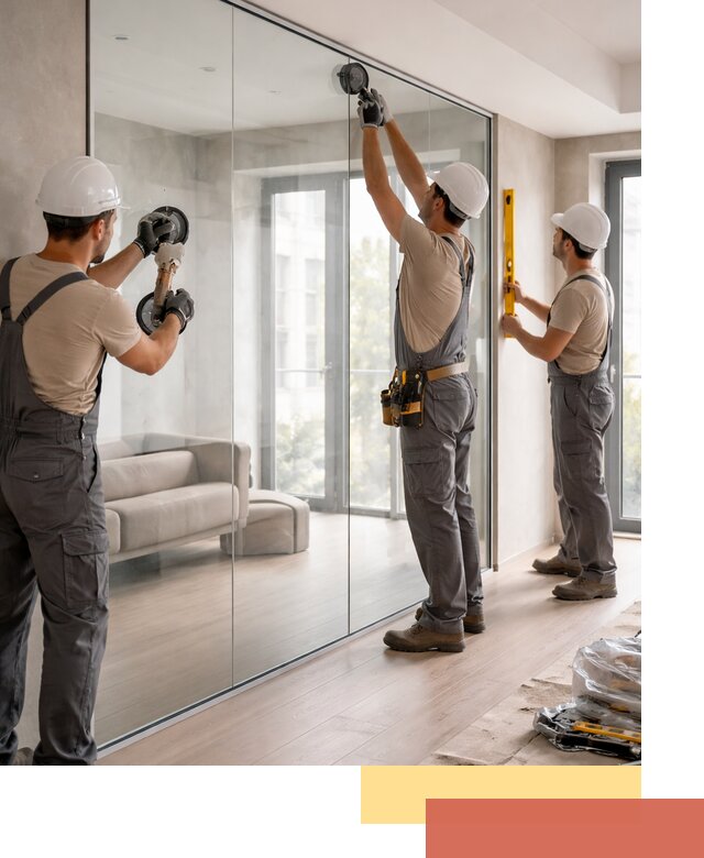 Перегородки из закаленного стекла в Уссурийске для офисов и квартир