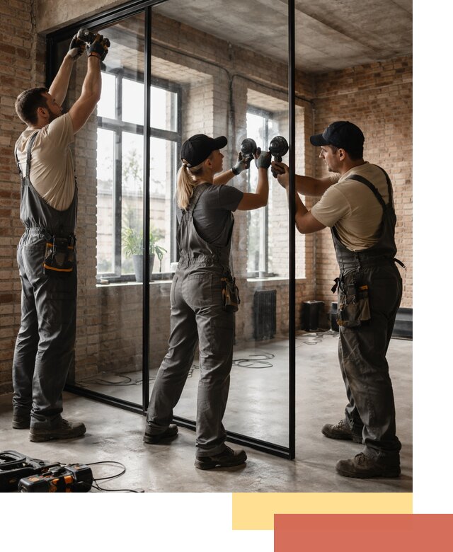 Стеклянные перегородки лофт — изготовление и монтаж в Уссурийске